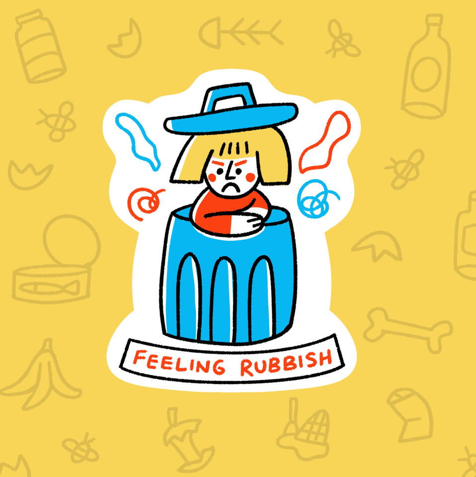 Feeling Rubbish Sticker