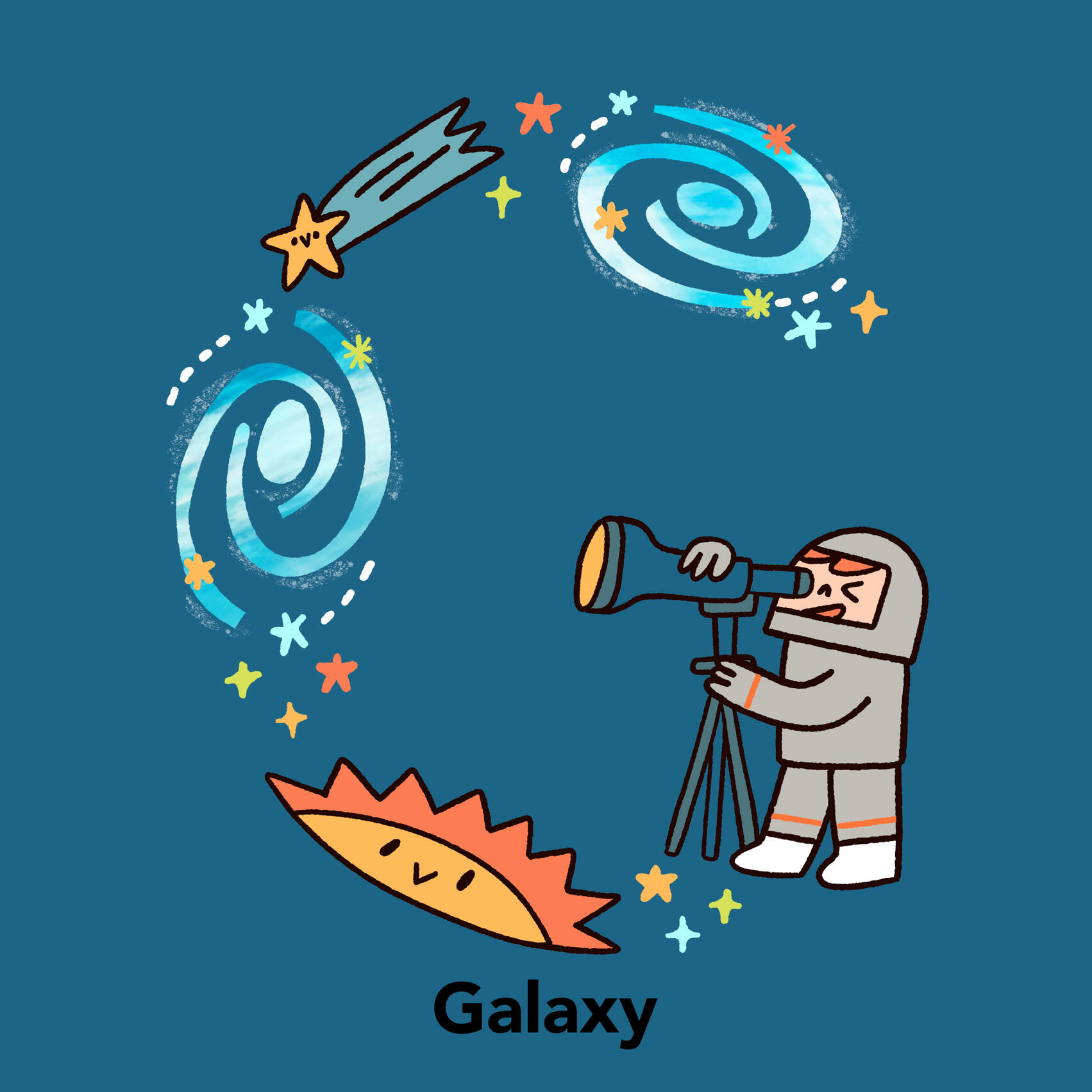 Space Alphabet Series. G is for Galaxy.
