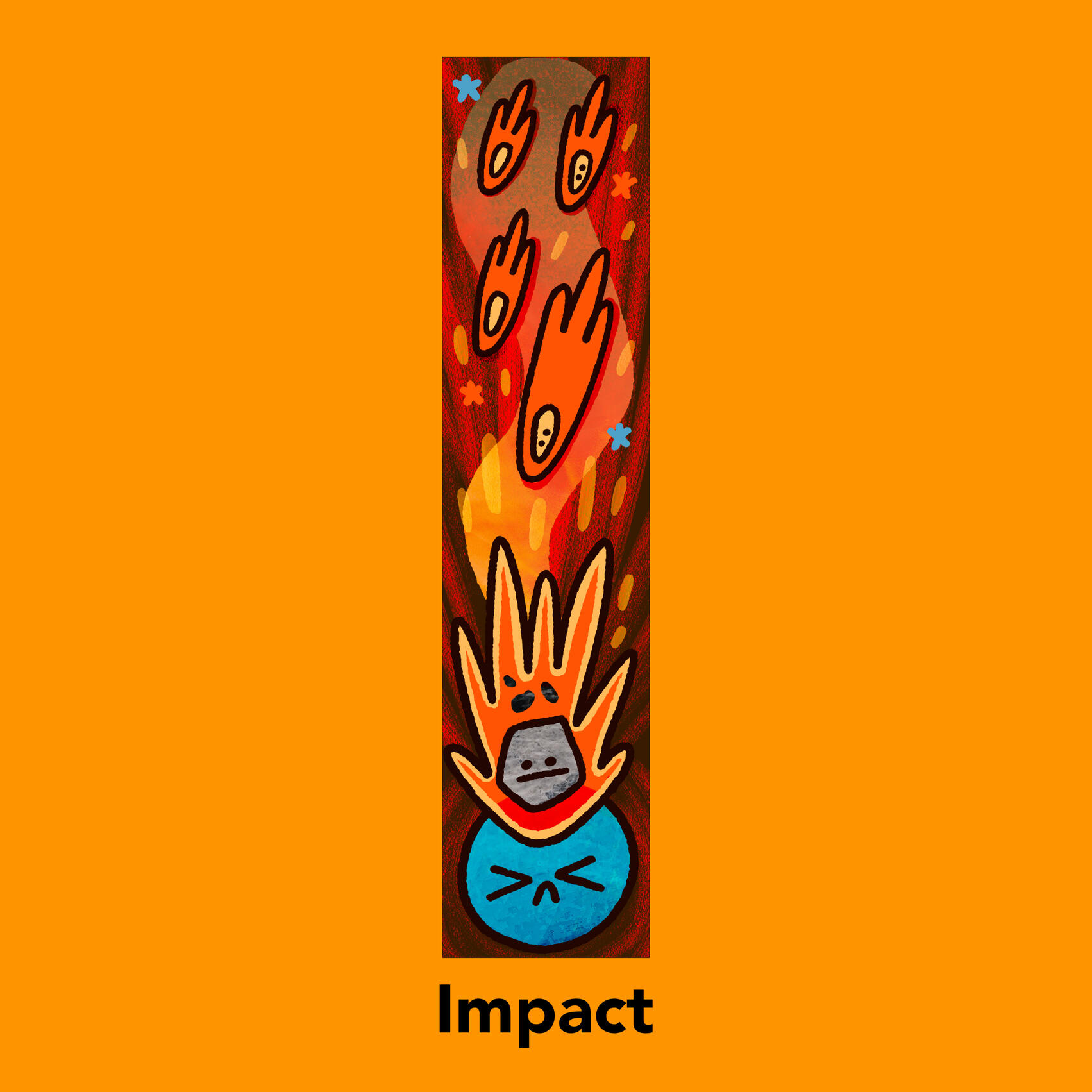 Space Alphabet Series. I is for Impact.